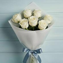 Букет 7 Белых роз Эдлесс Лав #REPLACE_PRED# Новом Приморского края