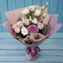 Букет цветов из:  Розы и Лизиантусы #REPLACE_PRED# Новом Приморского края