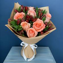 Букет цветов из:  Розы и Альстромерии #REPLACE_PRED# Новом Приморского края