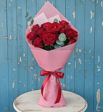 Букет красный бархат в Новом Приморского края Букет цветов из:  Розы в Новом Приморского края