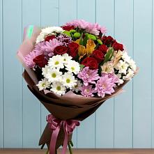 Букет цветов из:  Розы, Хризантемы и Альстромерии #REPLACE_PRED# Новом Приморского края