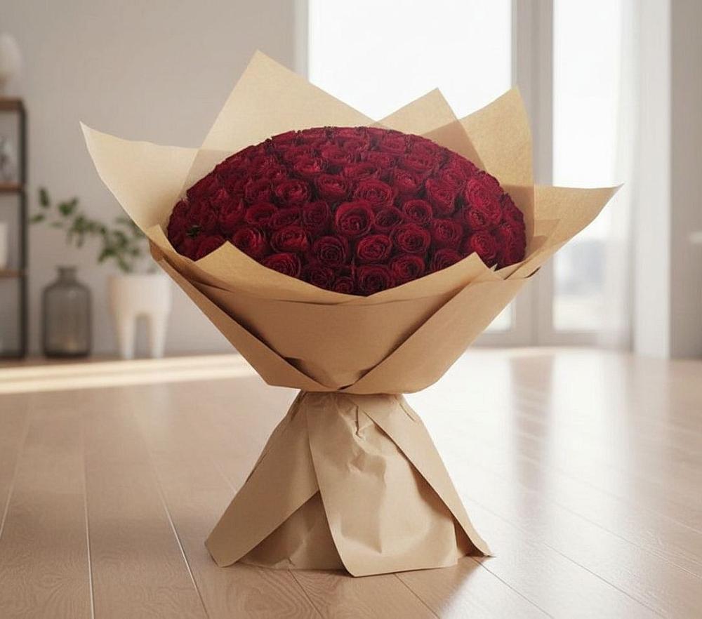 Букет 101 Красная роза в Новом Приморского края